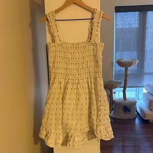 Madewell Ivory Smocked dress